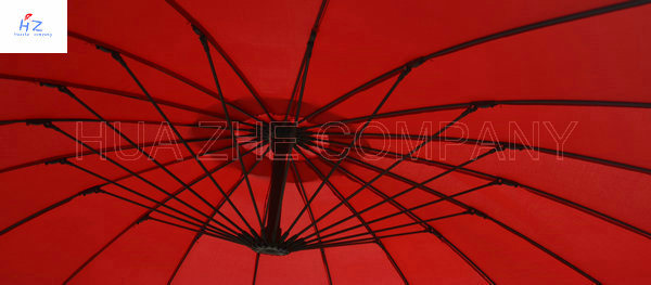 3m Fiber Glass Hanging Umbrella Garden Parasol Outdoor Umbrella