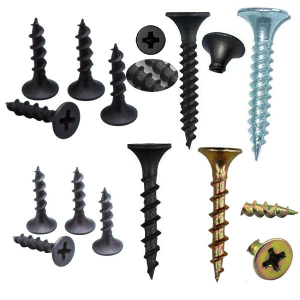 Tianjin Bulge Head Drywall Screws Grey Phosphated Coarse Thread