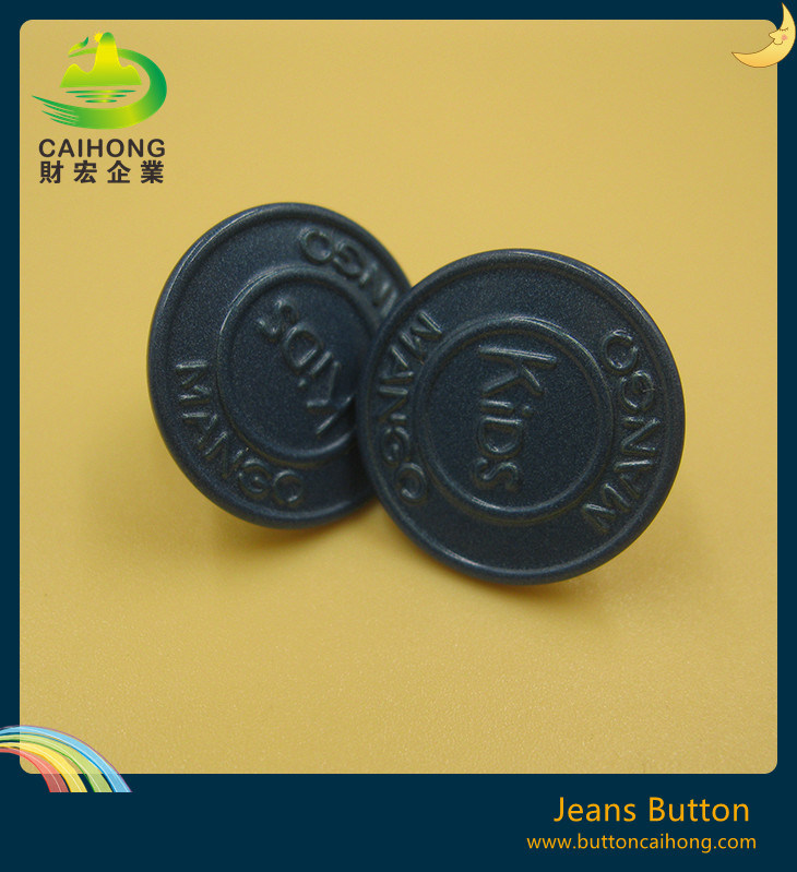 Plastic Insert Metal Brass Jeans Button with Aluminum Pin, Painting Color Buttons for Jeans