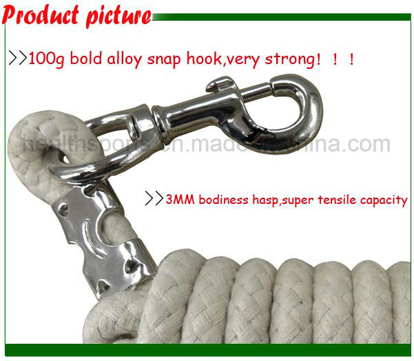 Weaver 100% Cotton Lead Rope with a Snap Hook White