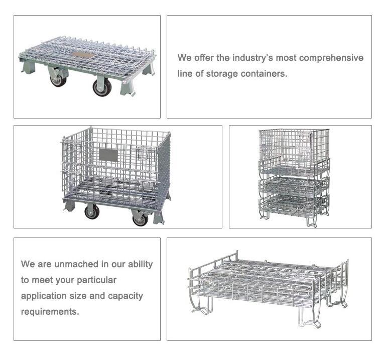Collapsible Cages Welded Wire Mesh Steel Storage Container