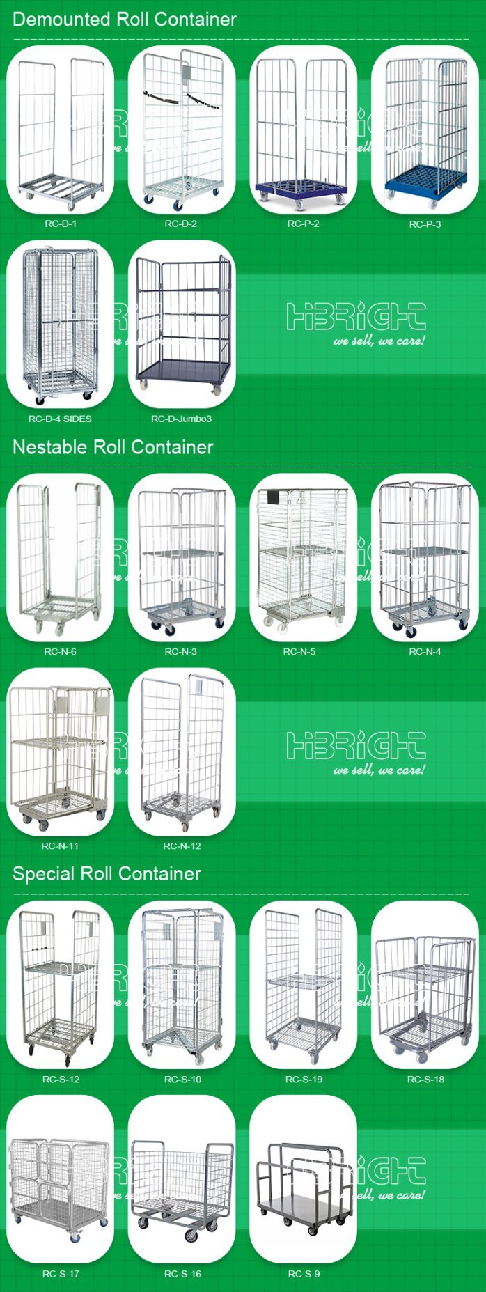 Warehouse Transport Metal Mesh Trolley Cart