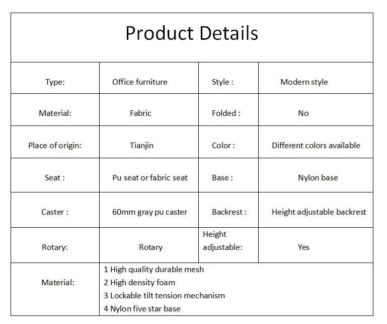 Modern Furniture Office Computer Table Mesh Chair