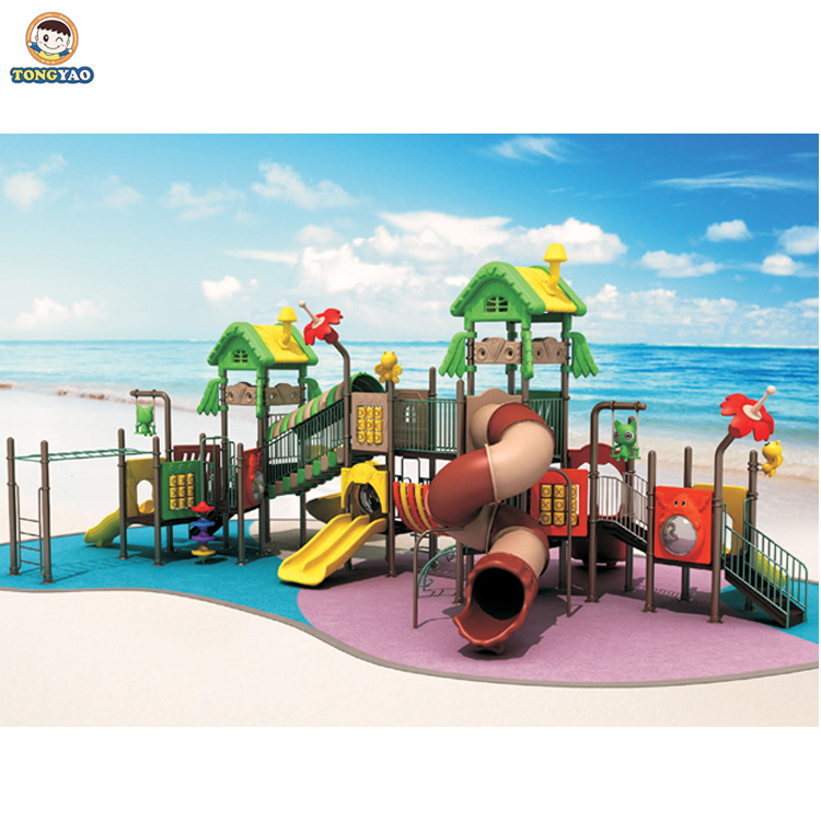 Hot Sale Kids Plastic Spiral Tube Slide with Garden Swing