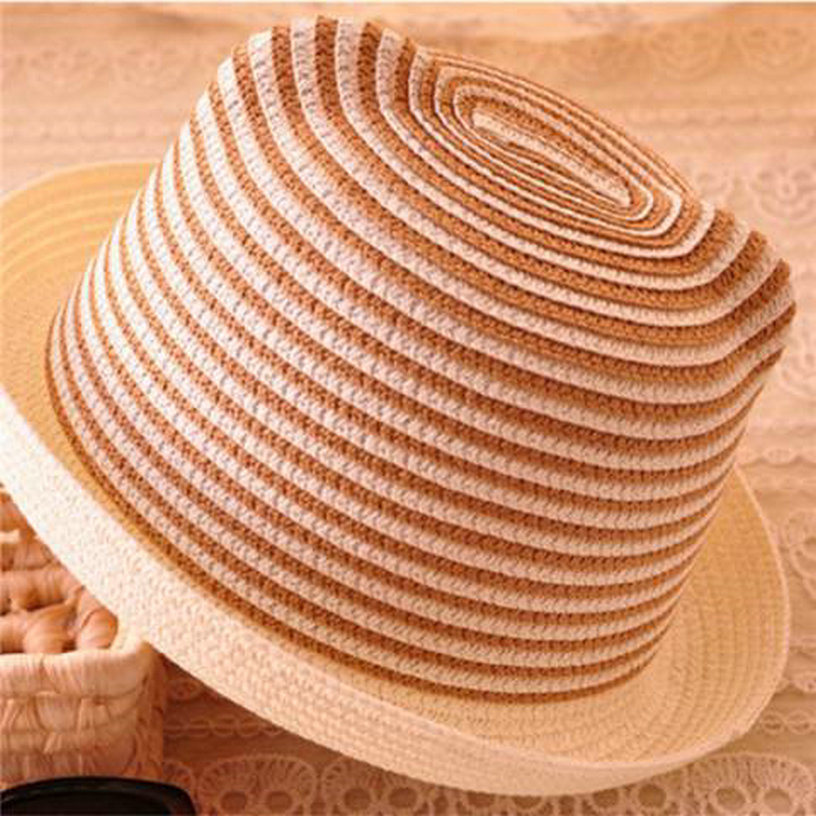 Cool Two Tone Toyo Paper Braid Children Summer Hat