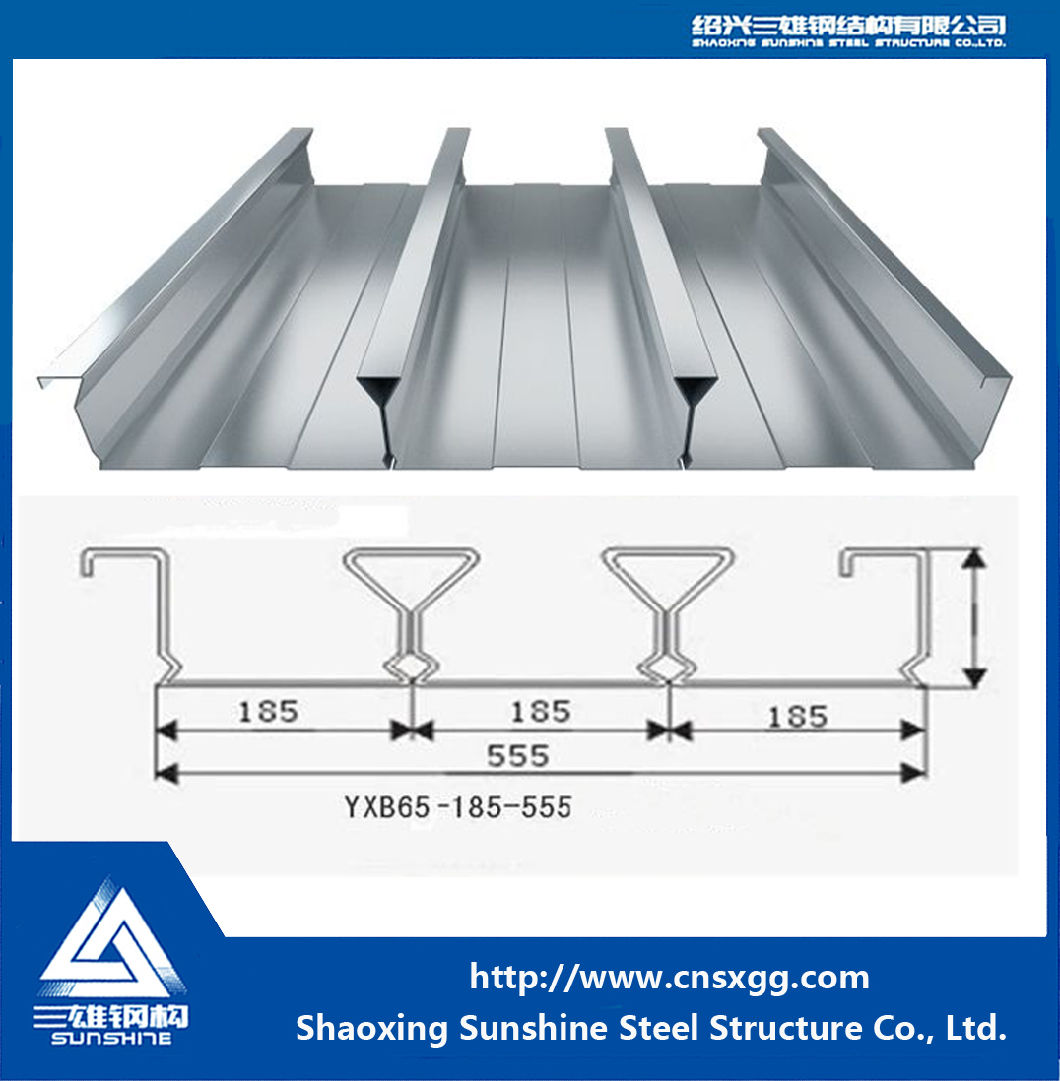 Galvanized Steel Floor Decking Sheet (YX 65-186-558)