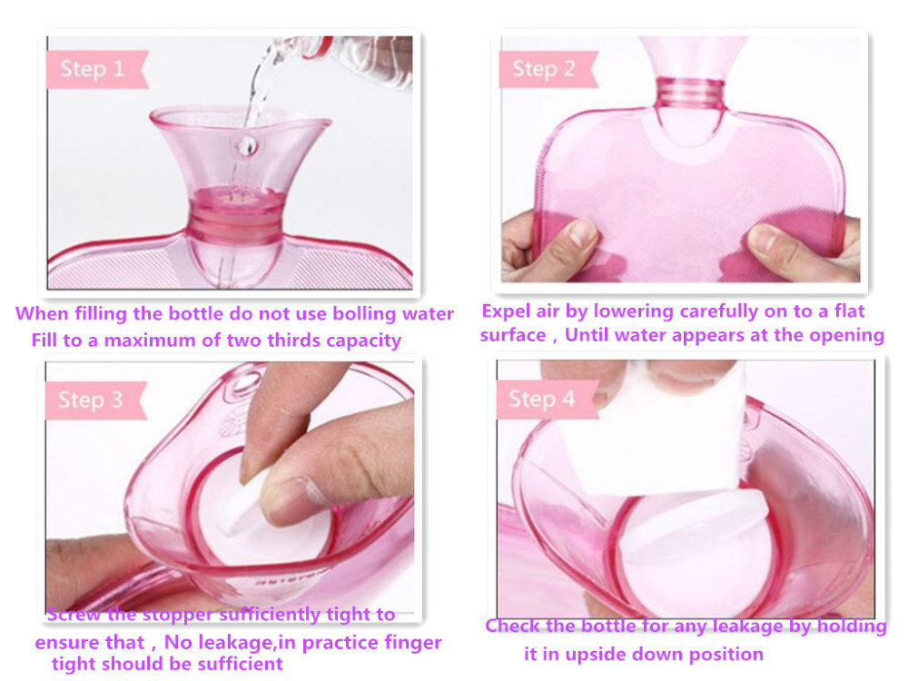 Round Pink Popular Design PVC Hot Water Bag