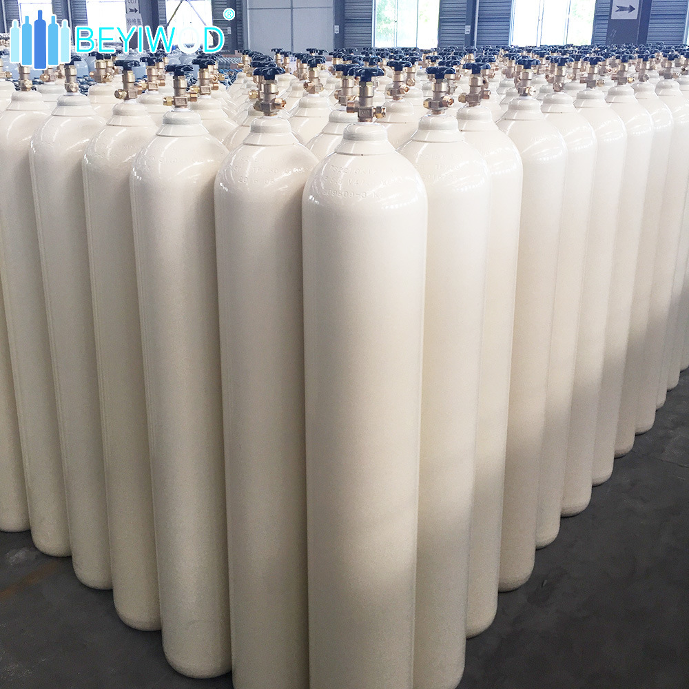 10L 40L Steel Oxygen CO2 Nitrogen Argon Cylinder ISO9809-3