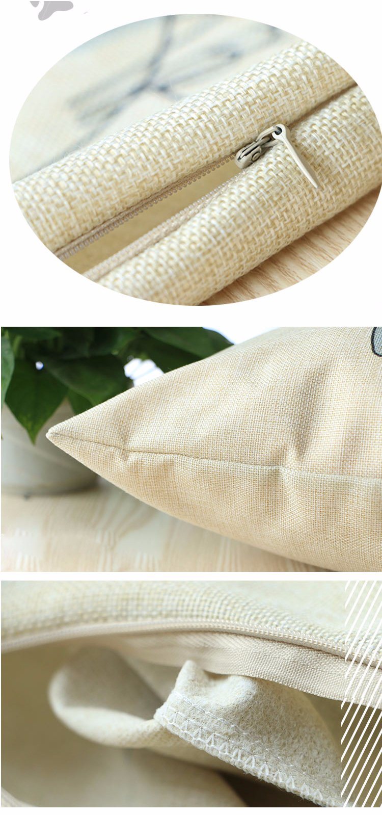 Fashion Cotton Linen Tropical Plant Leaf Decorative Throw Pillow Cushion