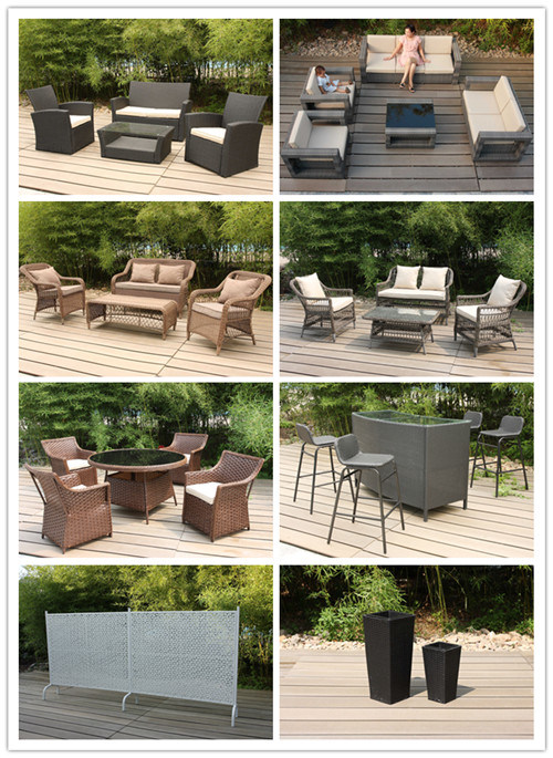 Modern Customized Rattan Sectional Lounge Sofa Set Outdoor Furniture (FS-2425+FS-2426+FS-2427)