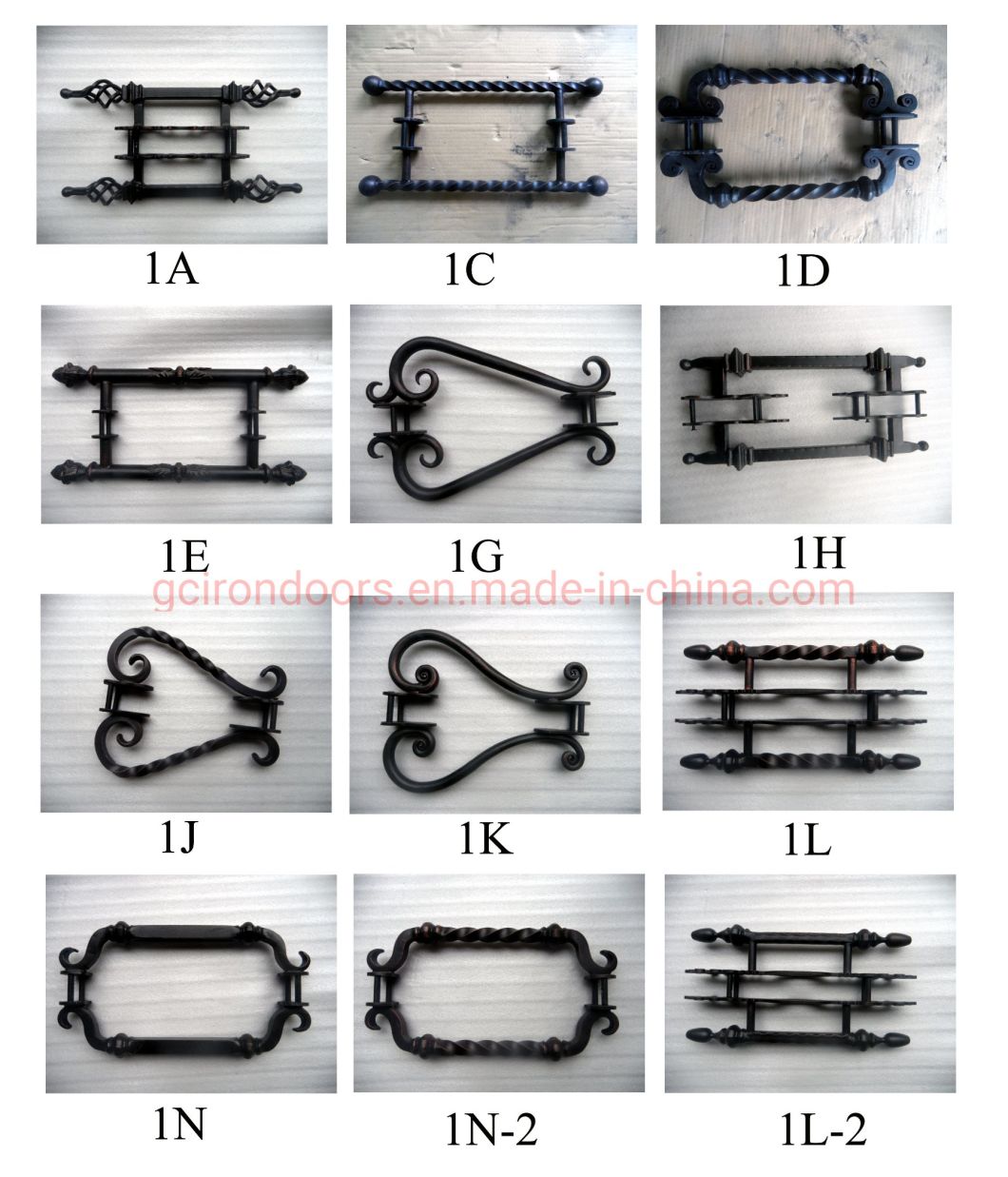 Exterior Wrought Iron Entry Doors with Tempered Glass