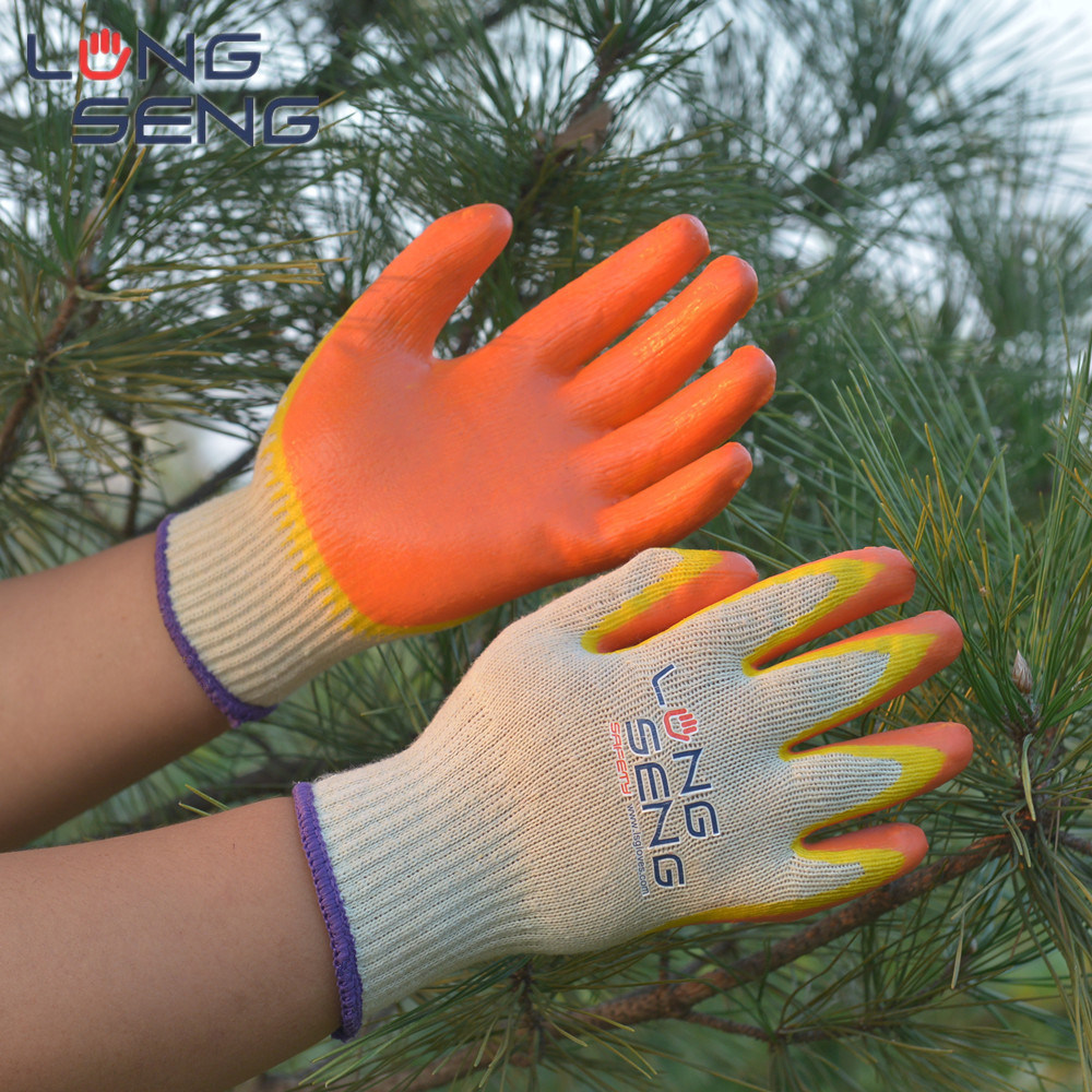 2 Color Latex Dipping Safety Gloves