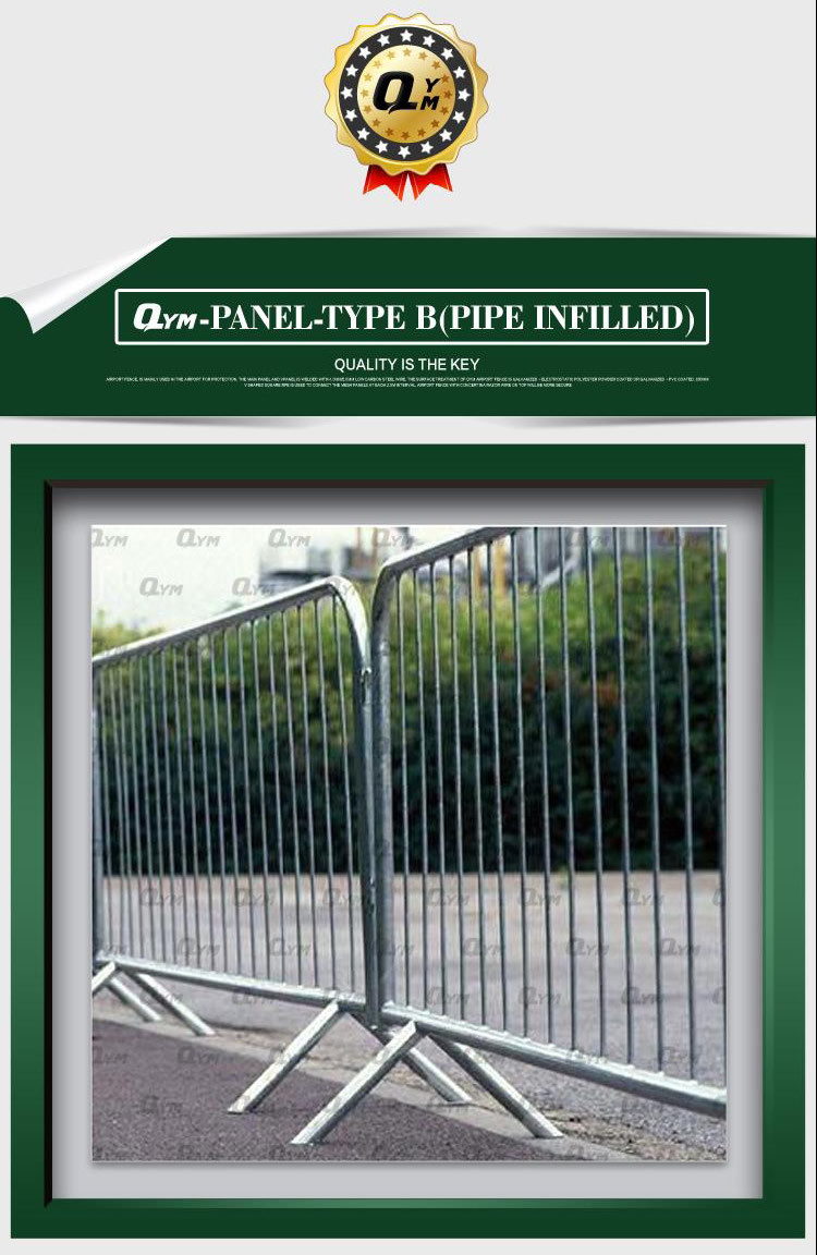 Galvanized Control Barrier Temporary Fence Construction Temporary Fencing for Sale