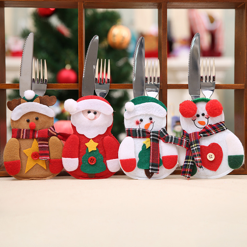 Santa Knife Fork Set Christmas Cutlery Set