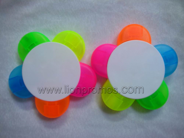 Custom Print Flower Petal Shape 5colors in 1 Highlighter Pen