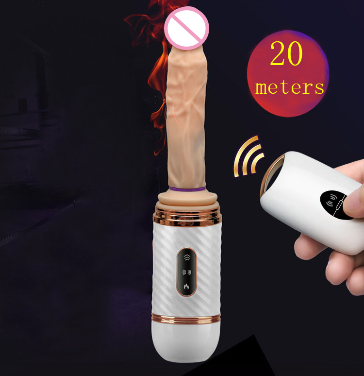 Heated Dildos Telescopic Dildo Vibrator Sex Machine Gun Remote Control Vibrator Double Dildo Magic Wand Massager for Women