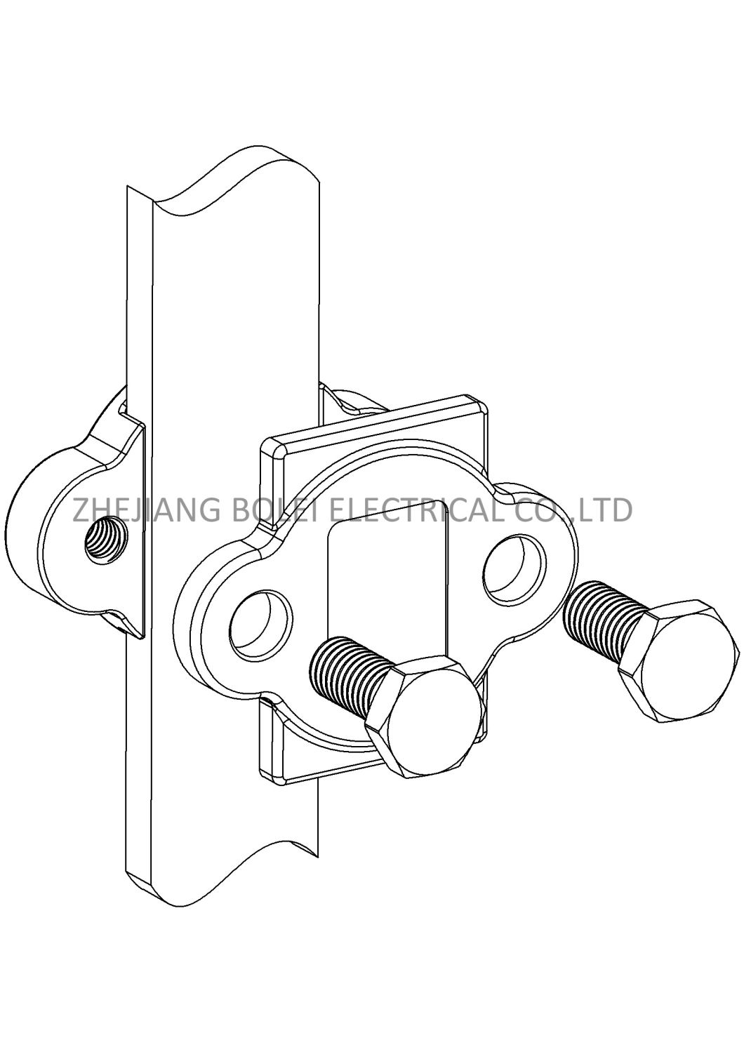 Metallic Conductor Clips Copper Earthing Grounding Clamps Oblong Test/Junction Clamp