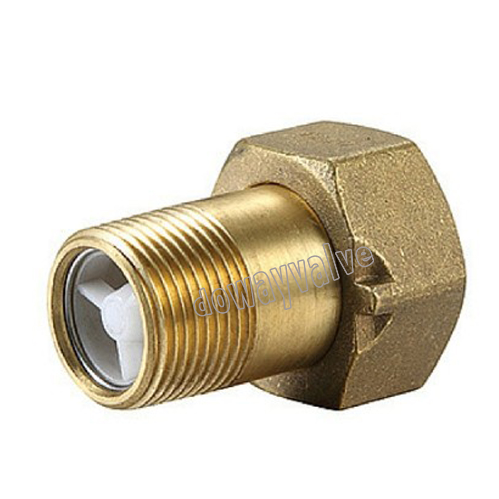 Brass Water Meter Fitting with Nut