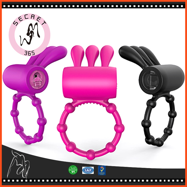 Cock Ring Waterproof Vibrating Silicon Penis Ring with 7 Modes Clitoral Stimulate Massager Sex Toys for Couples
