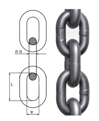 Carbon Black Alloy Steel G80 Anchor Link Chain