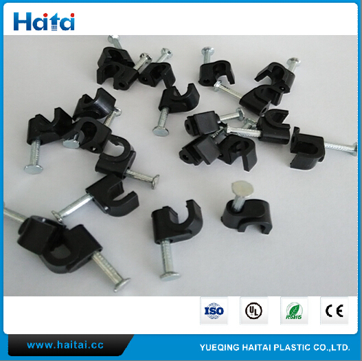 Haitai Plastic Cable Clip White Color