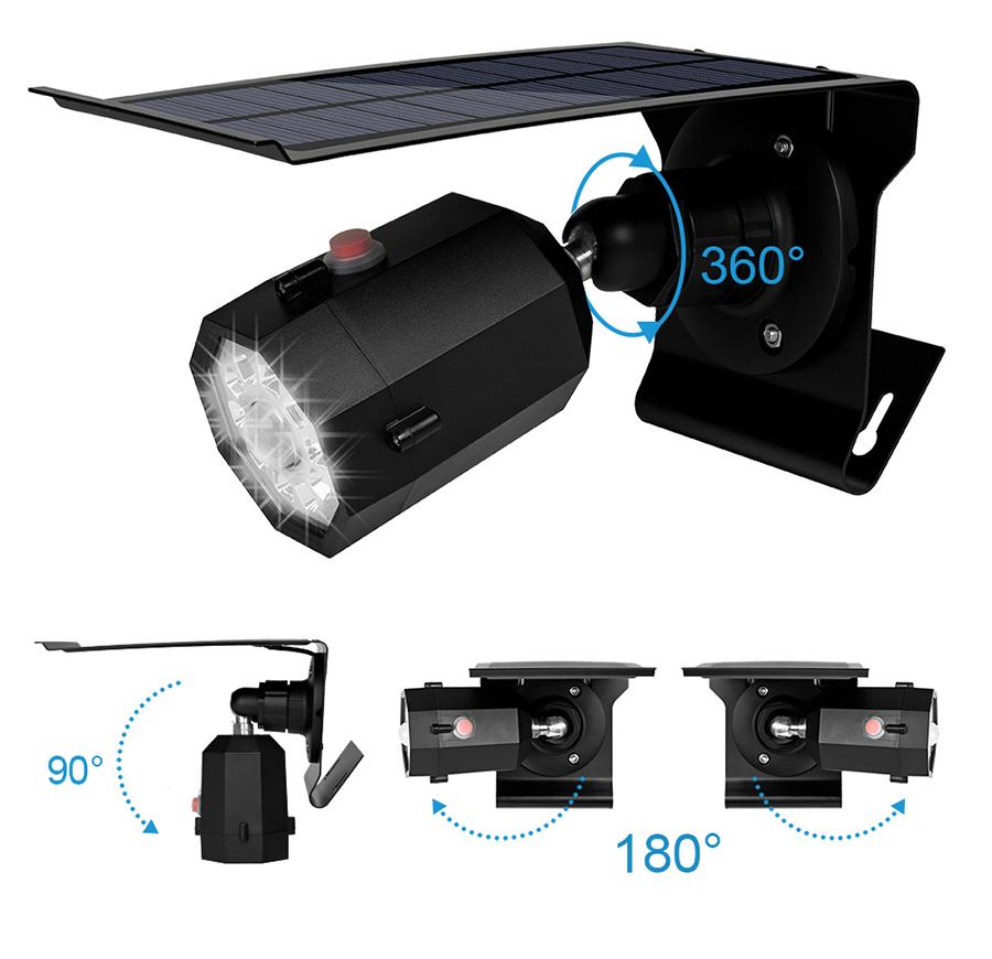 500lm LED Solar Light Outdoor Waterproof 10 LED Street Light PIR Motion Sensor Light Garden Emergency Lamp Security Spotlight
