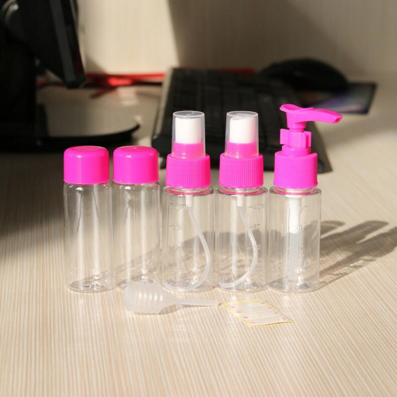 Travel Empty Pressed Bottle Shampoo Cream Lotion Cosmetics Bottles Perfume Spray Container Refillable Bottles Portable