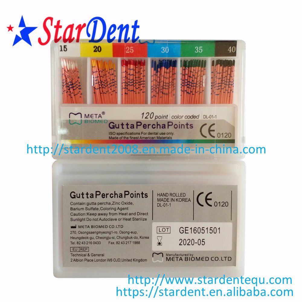 Dental Absorbent Paper Points Meta Biomed Gutta Percha Points with Scale