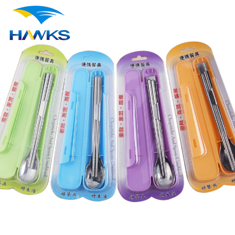 Cl1y-CS009 Camping Stainless Steel Chopsticks Cutlery Set