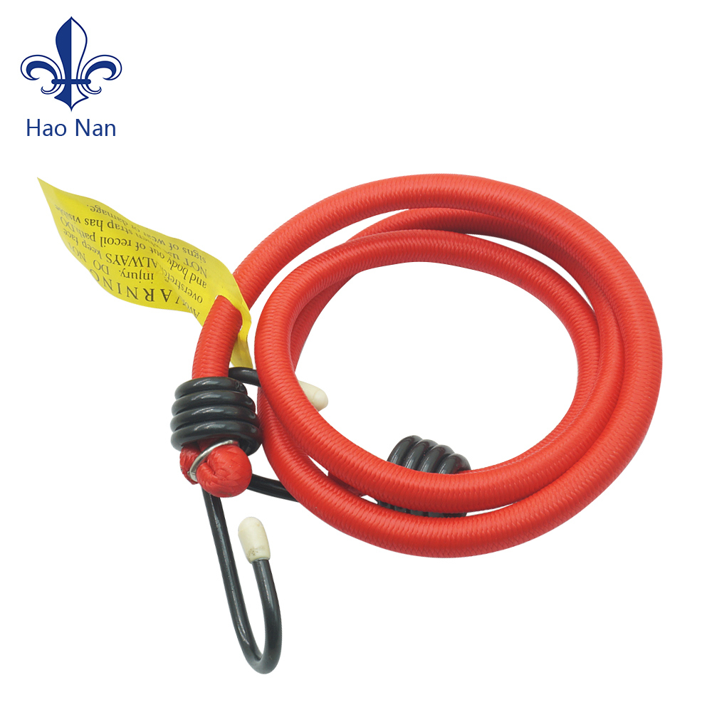 High Quality Rubber Bungee Cord with Metal Hook, Bicycle Bungee Rope
