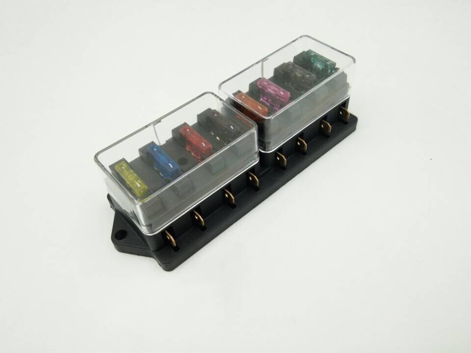 8 Way Circuit Standard ATO Blade Fuse Box Block Holder