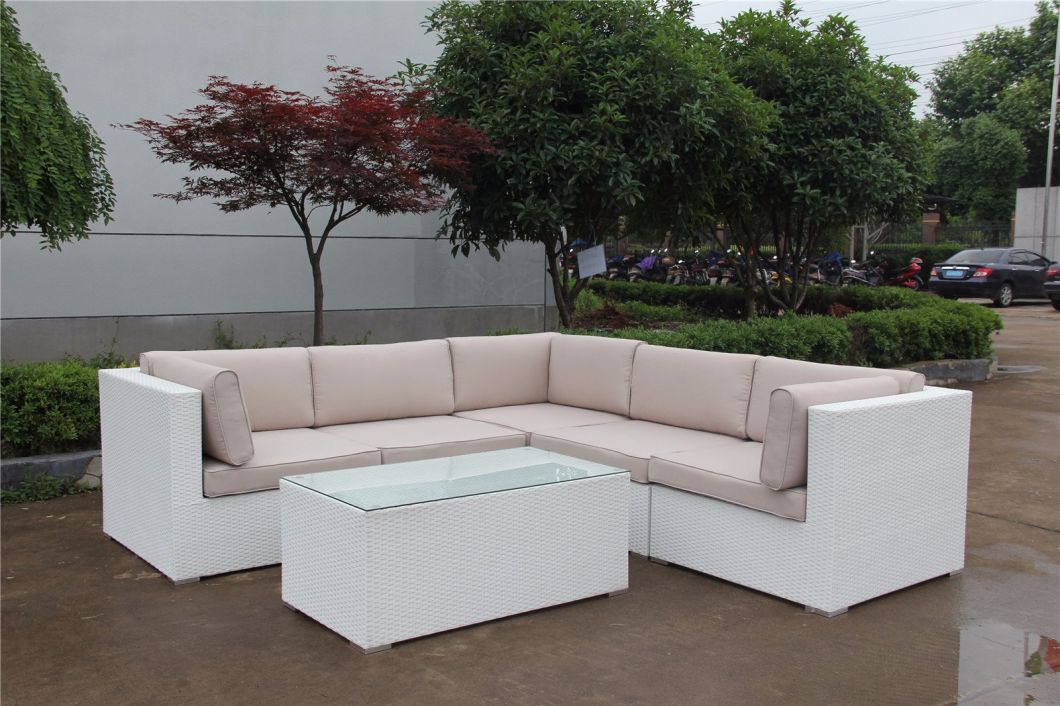 Aluminum Table Corner Sofa Set