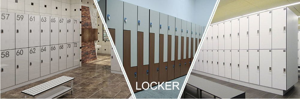 Gym Compact Laminate Locker Room Furniture