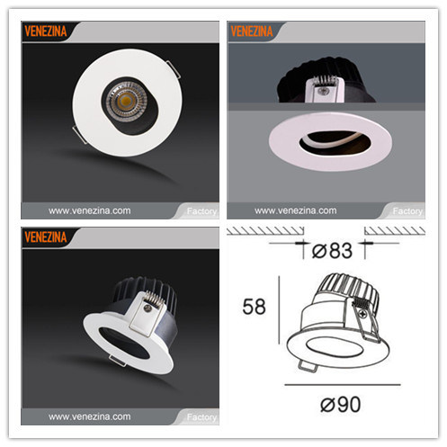 IP65 Waterproof Recessed Bathroom COB LED Downlight Ceiling Spot Down Lights Fixture