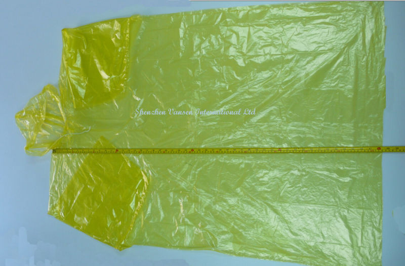 Disposable Long Raincoat with Hood String