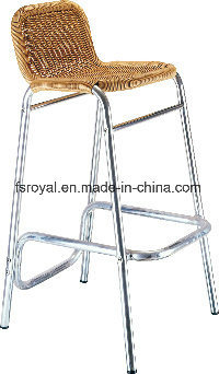 Outdoor Bistro Aluminum Plastic Wicker Bar Stools