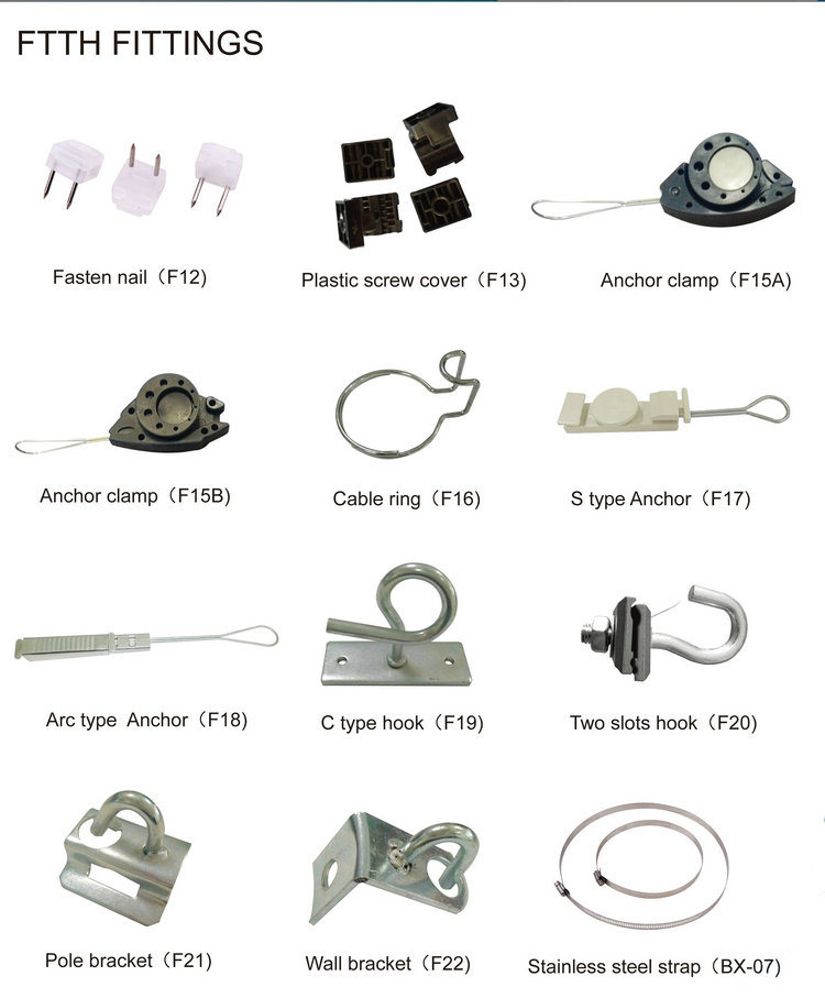 High Quality ABS Plastic Anchor Clamp for FTTH Cable 2-8mm