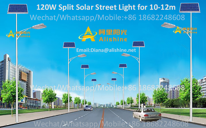 Free Sample 120W 160lumen/Watts 100% Brightness All-in-One/Integrated LED Solar Street Light for Outdoor Path Garden Highway Lighting Dust to Dawn