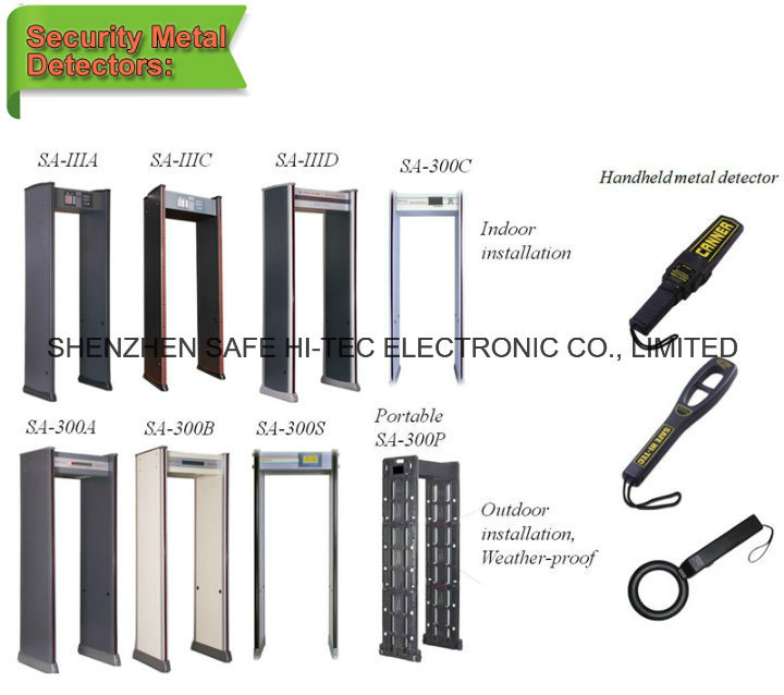 LCD Screen 12zones Walk-Thru Metal Scanning Security Detector Gate for Airport SA-IIID