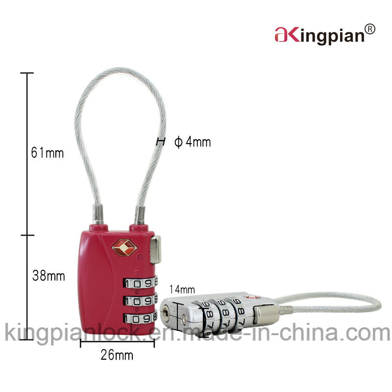 Tsa Luggage Digital Combination Code Lock with Cable