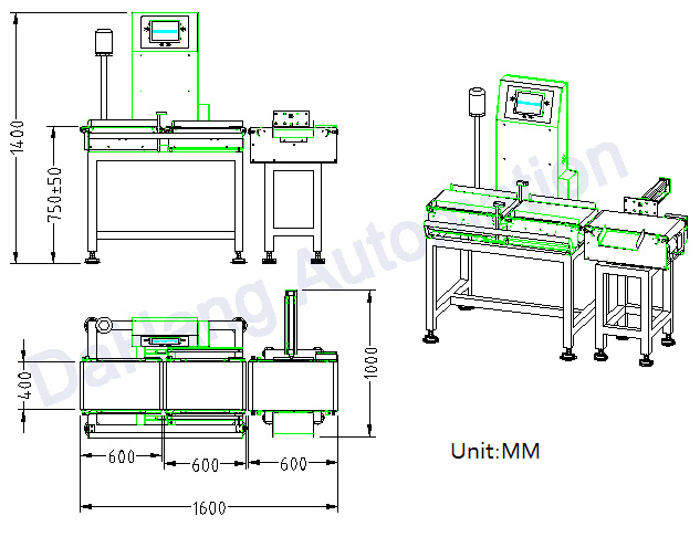 High Speed Checkweigher /Automatic Check Weigher Machine