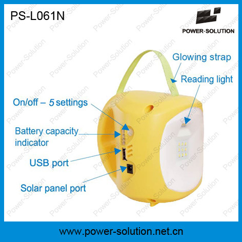 Green Energy Rechargeable Solar Lantern Torch with Mobile Charging Cable