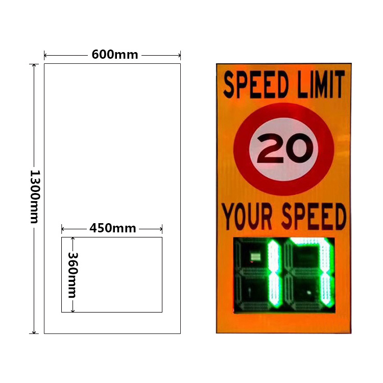 Feedback Traffic Warning LED Radar Speed Sign