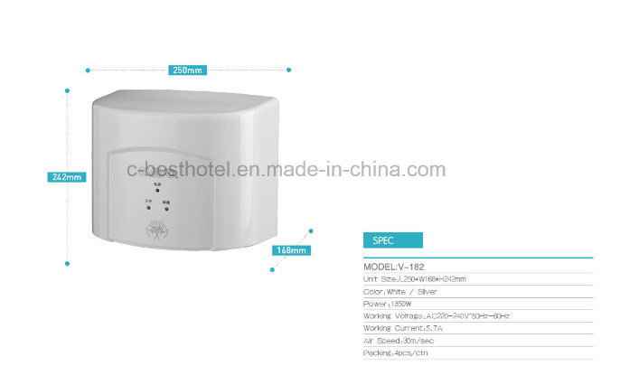 Plastic Toilet Infrared Automatic Hand Dryer