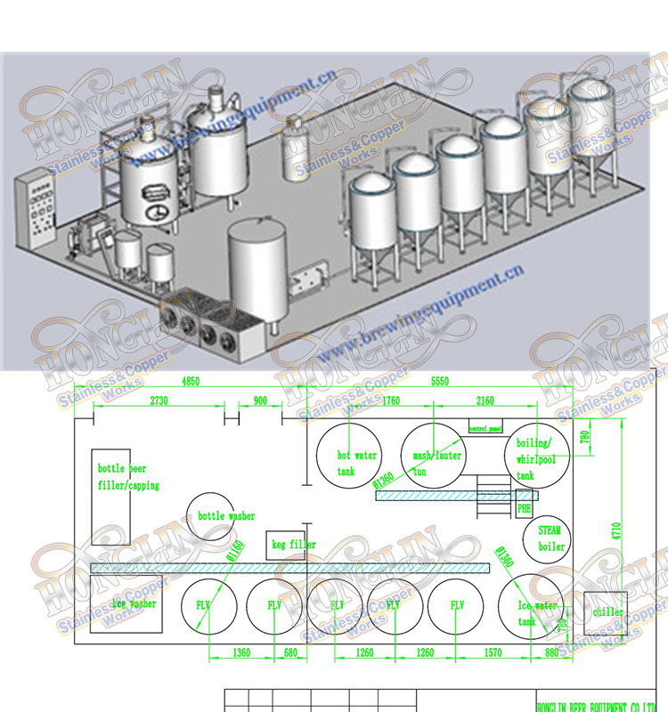 10bbl Lab Beer Manufacturing Machine with Steam Heating