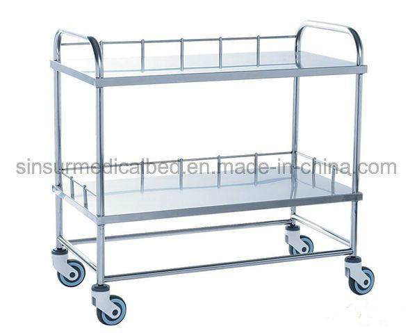 Hospital Equipment Stainless Steel Emergency Medical Appliance Trolley