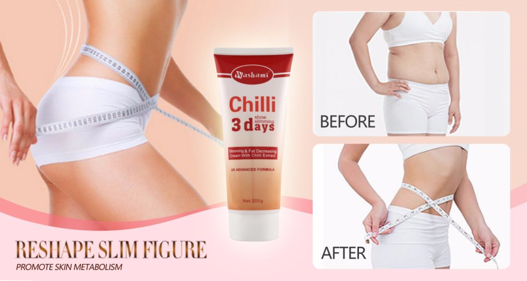 Washami 3 Days Body Slimming Cream with Geen Tea, Chilli, Aloe Vera