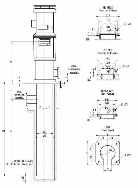 Vertical Multistage Marine Industry Condensate Pump