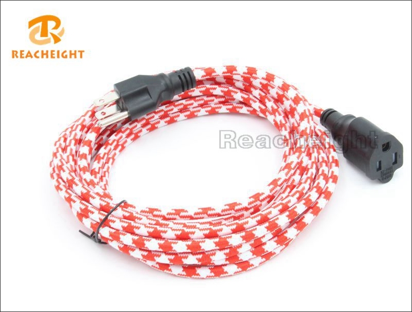 UL Approved Textile Power Electric Extension Cord
