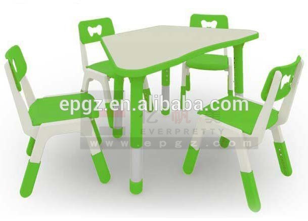 Children Moon Shape Adjustable Desk and Chair School Furniture Set for Kids